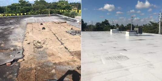 Commercial TPO roofing project in Fort Lauderdale