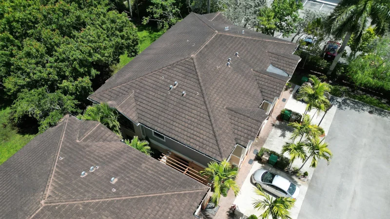 Roof Project Management and Planning - top view of roofs